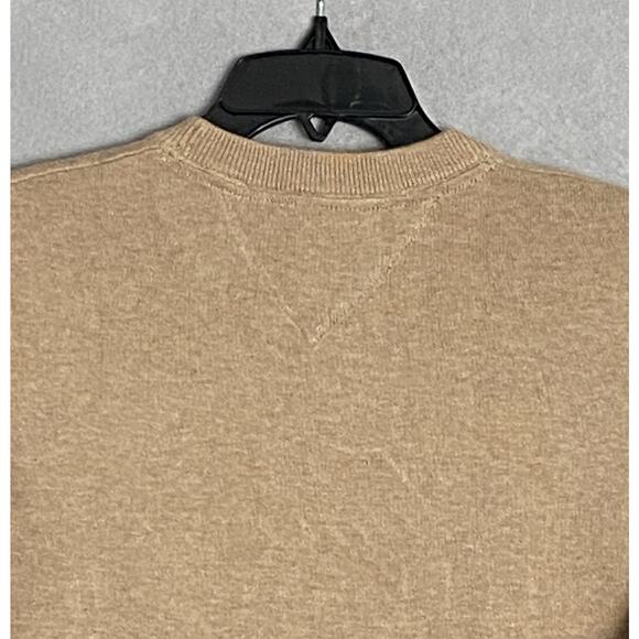 Tommy Hilfiger Men's XS Signature Crew Neck Sweater Embroidered Logo Beige NEW - Picture 7 of 12